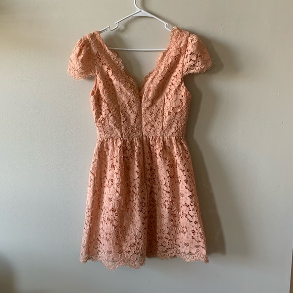 Erin Fetherston Alicia Lace Dress Peach 6 NWT $255 (k4) - Picture 5 of 6